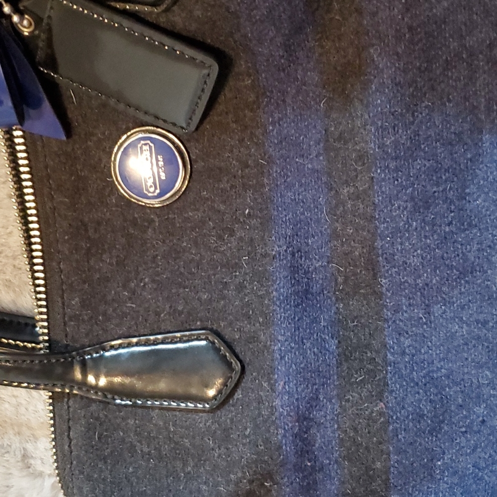 Coach Wool Satchel Hand Bag - Picture 15 of 16